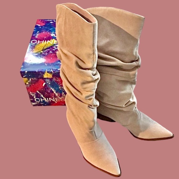 Chinese Laundry Shoes - Suede Slouch Boots by Chinese Laundry